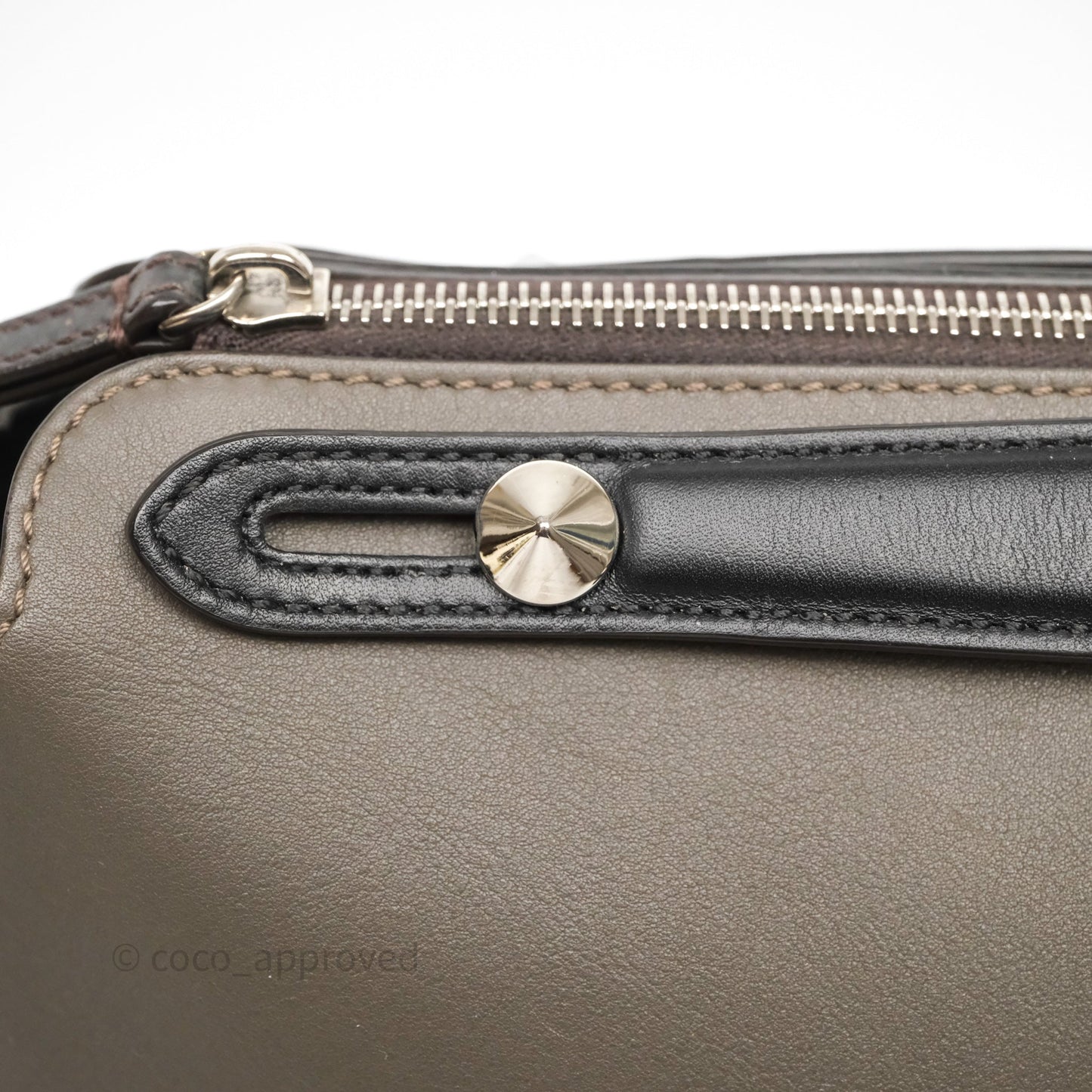 Fendi By The Way Medium Leather Satchel Dark Grey Bag