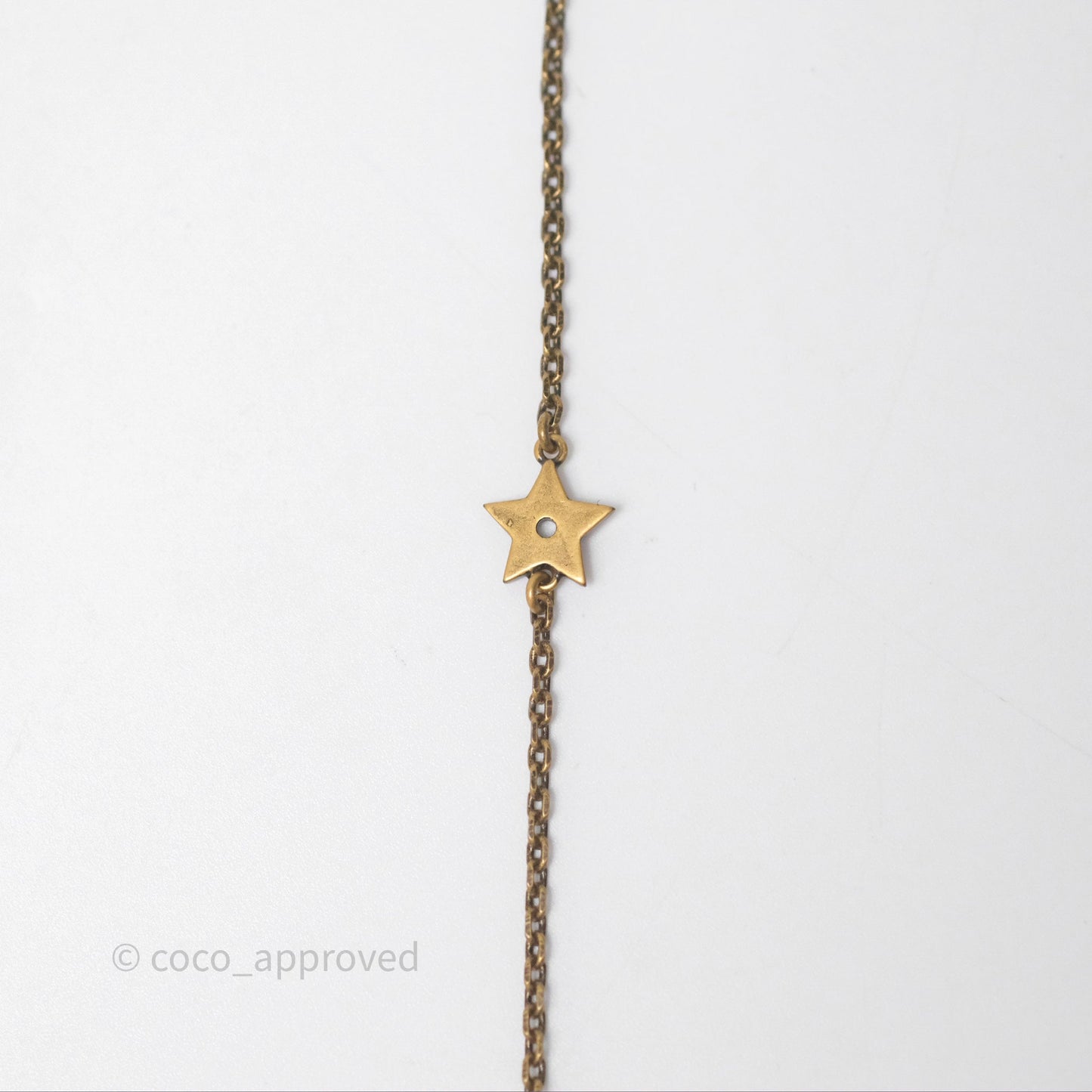 Christian Dior Pearl Crystal Bee Long Necklace Aged Gold Tone