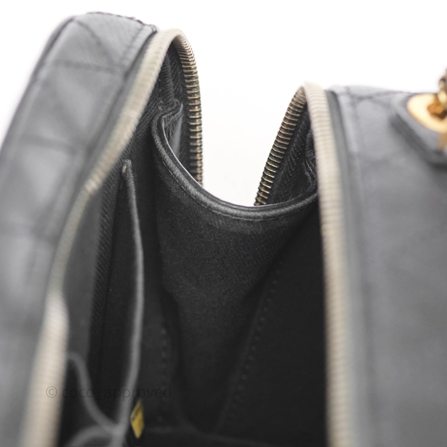Chanel Coco Curve Vanity Black Calfskin & Goatskin Antique Gold Hardware