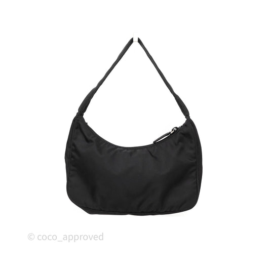 Prada Vintage Mini Bag Black Nylon Silver Hardware