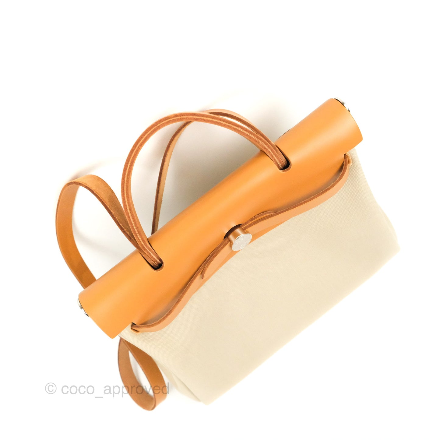 Hermès Herbag Zip 31 Retourne Natural Canvas Palladium Hardware