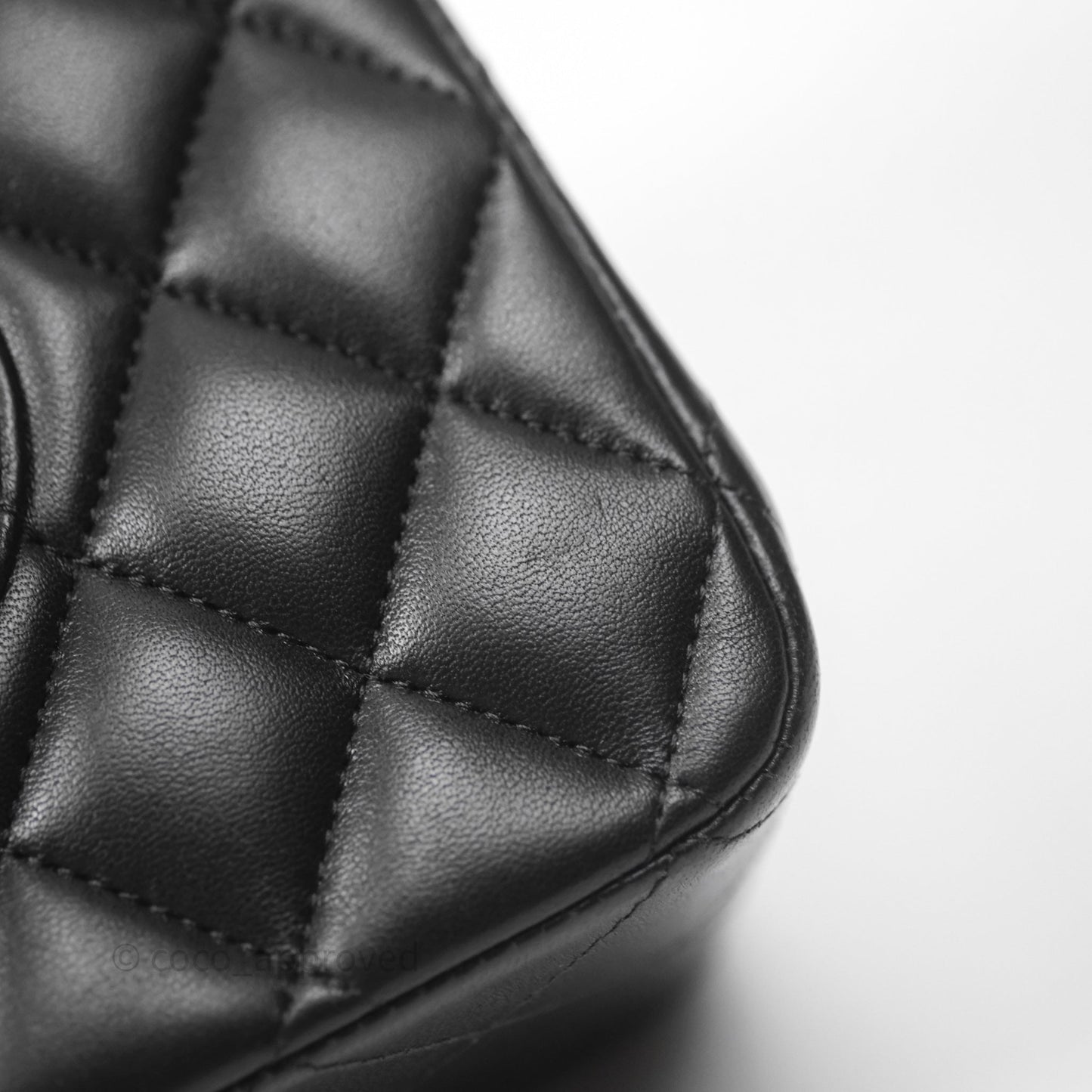 Chanel Classic M/L Medium Flap Quilted Black Lambskin Gold Hardware