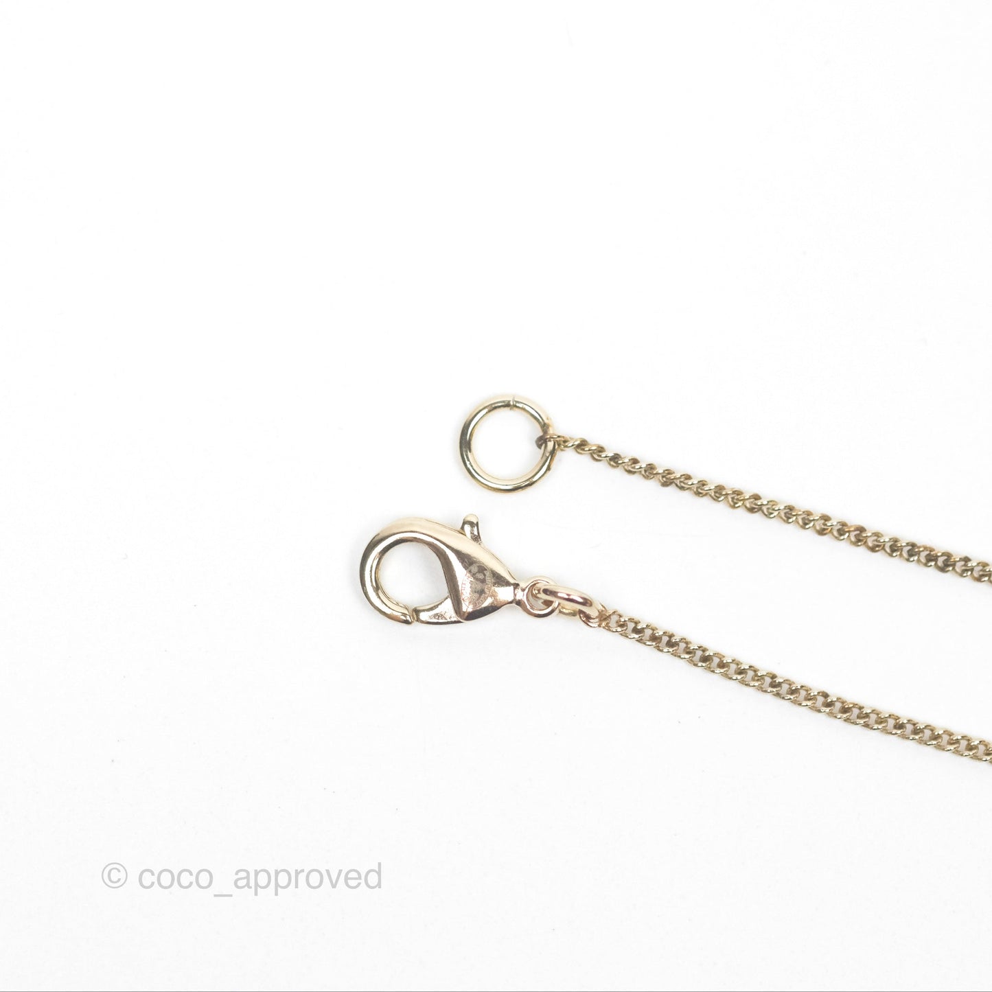 Chanel CC Sphere Locket Necklace Gold Tone 21S