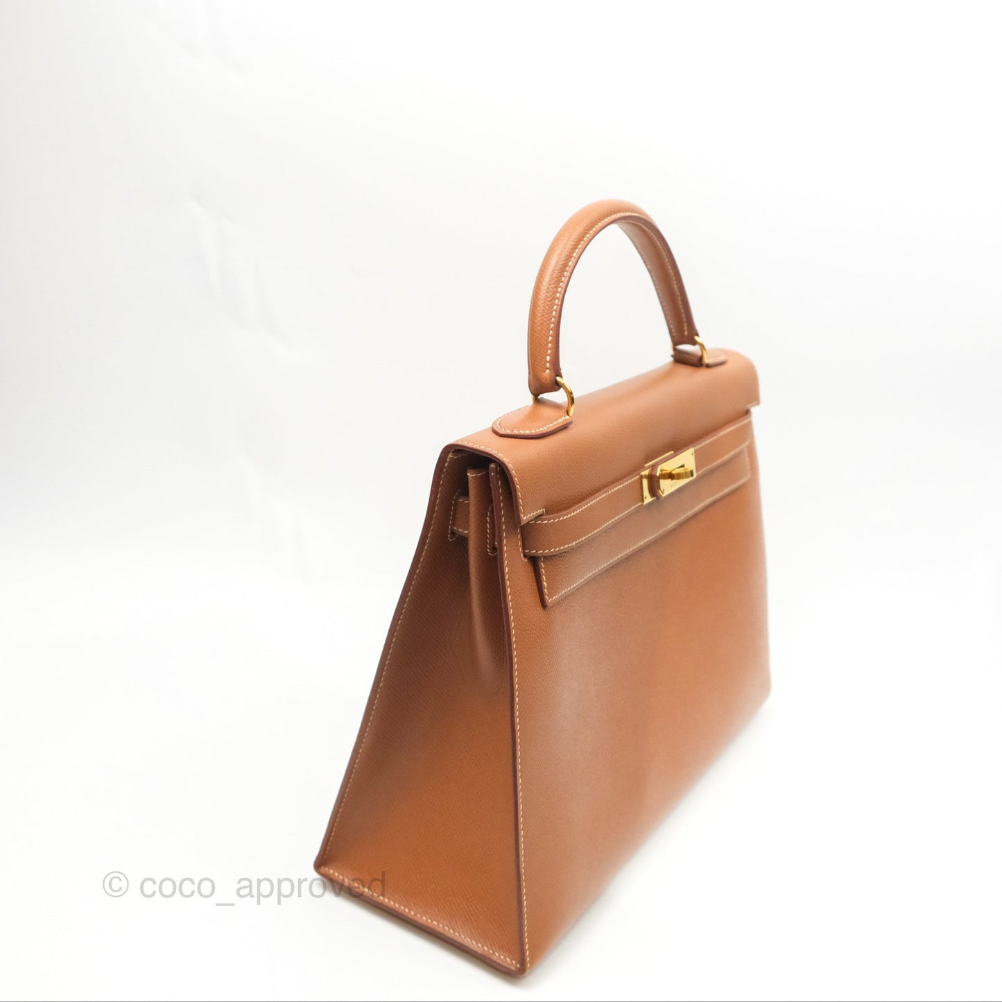 Hermès Kelly 32 Sellier Gold Epsom Gold Hardware