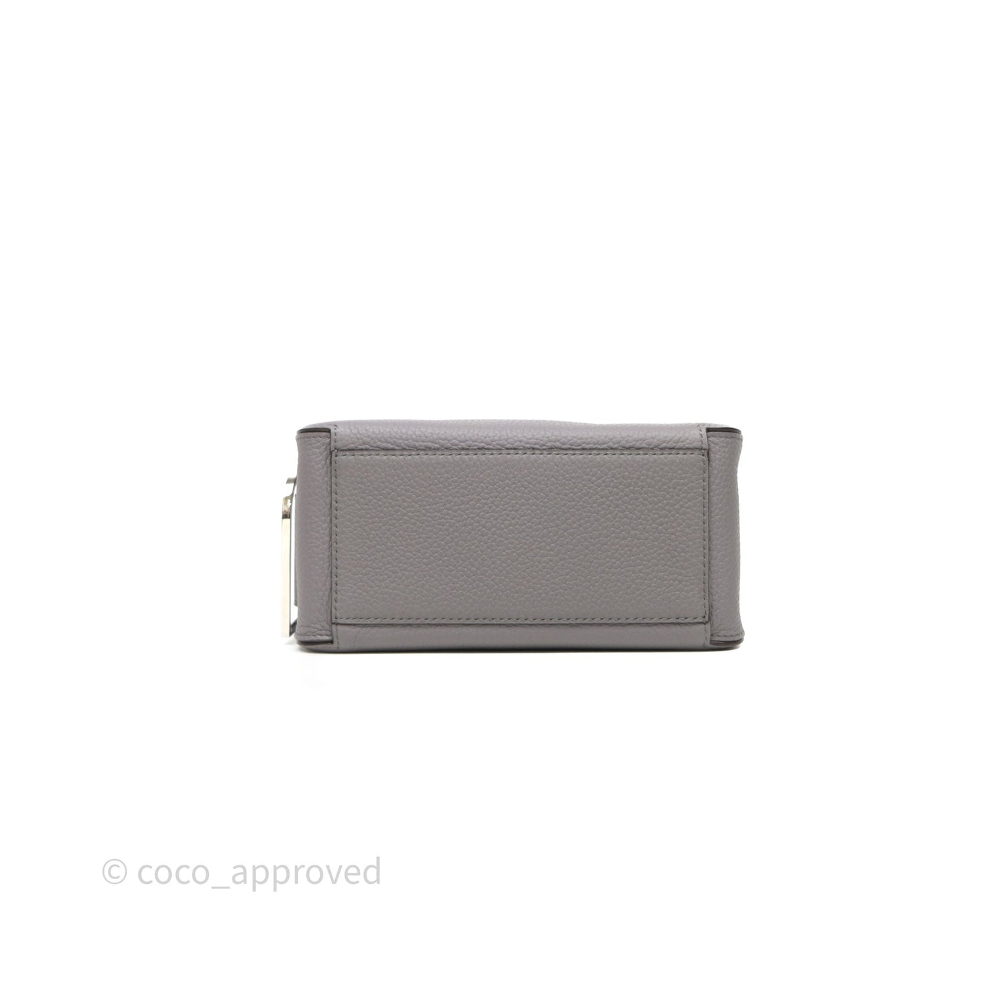 Delvaux Cool Box Mini Taurillon Soft Grained Grey Calfskin Silver Hardware
