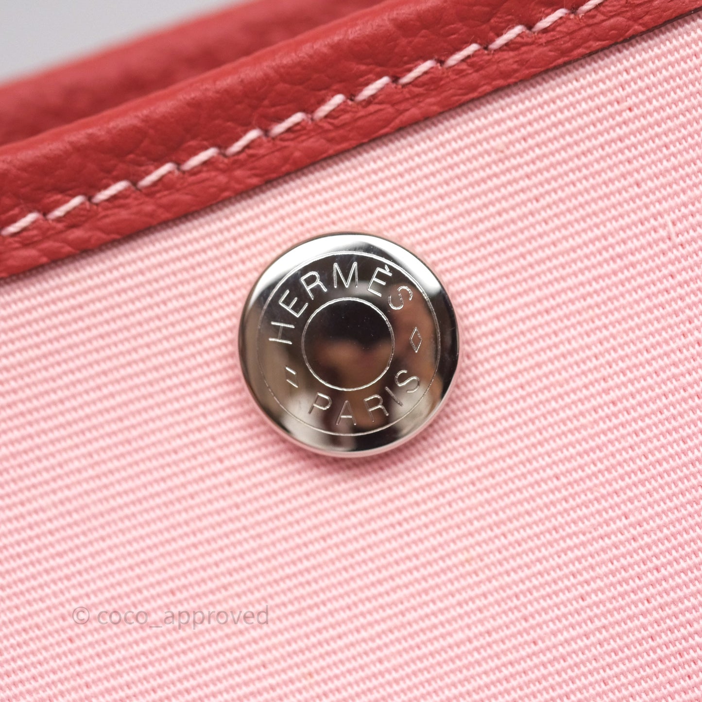 Hermès Garden Party 30 Canvas Rose Sakura 3Q/ Rouge Duchesse 2V