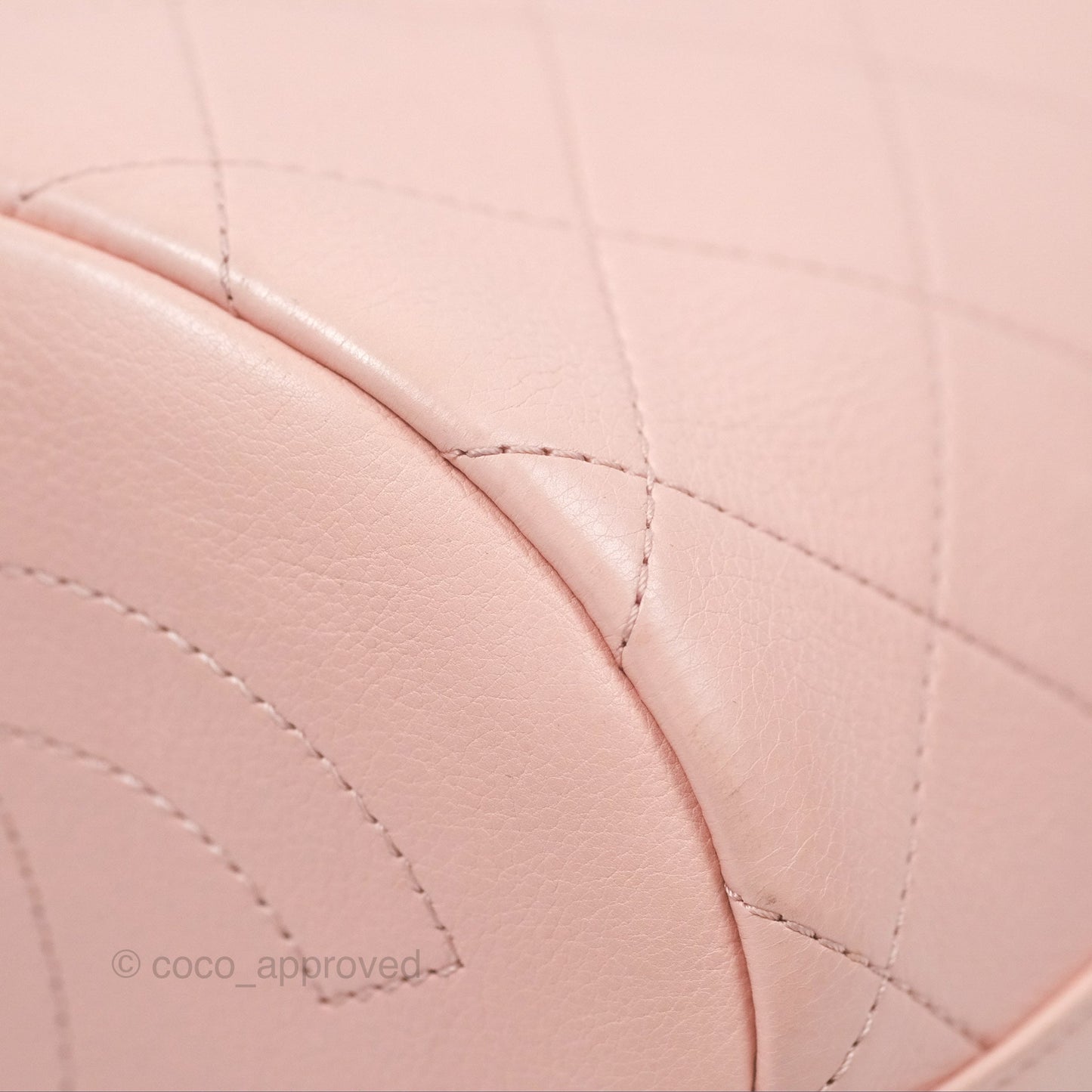 Chanel Quilted Top Handle Drawstring Bucket Bag Calfskin Tweed Pink Aged Gold Hardware