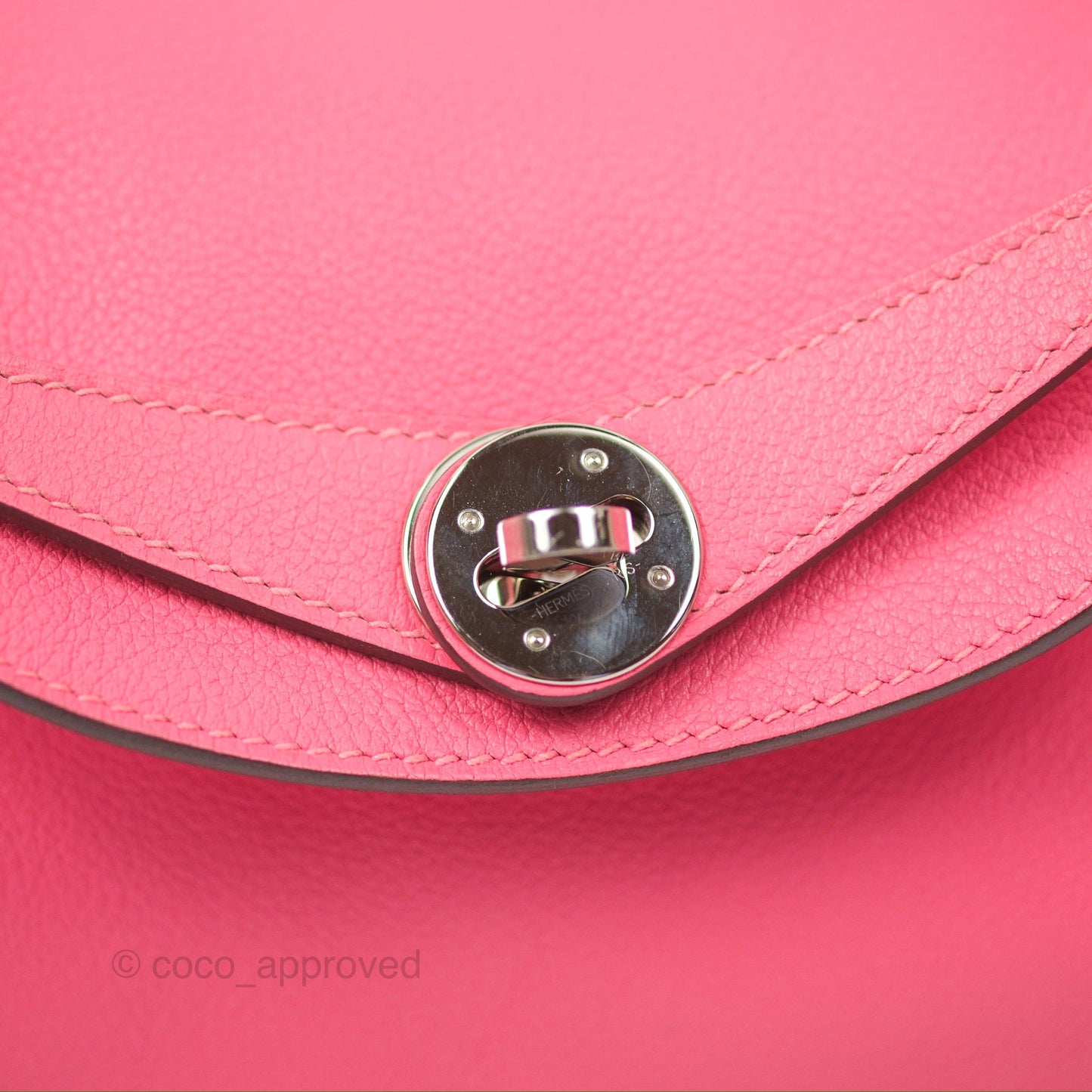 Hermès Lindy 26 Rose Azalee Evercolor Palladium Hardware