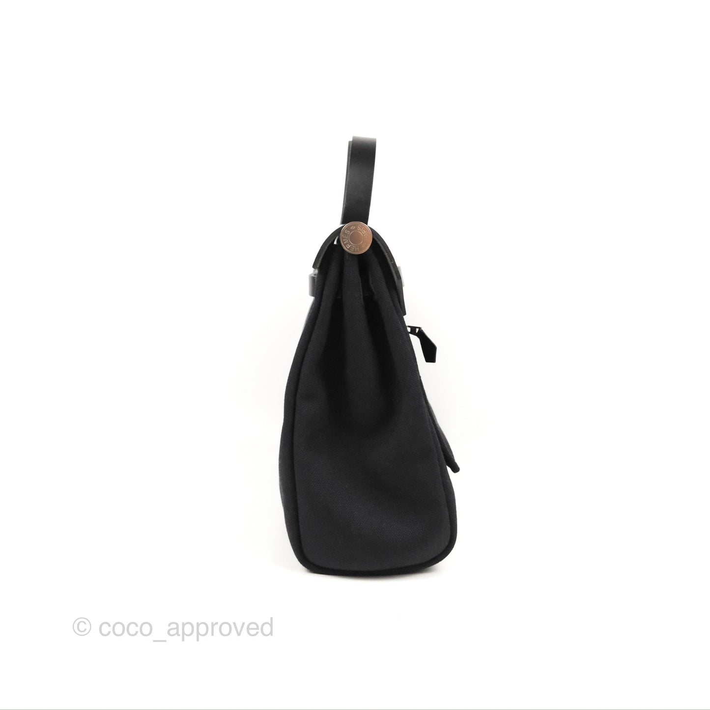 Hermès Herbag Zip 31 Retourne Black Canvas Palladium Hardware