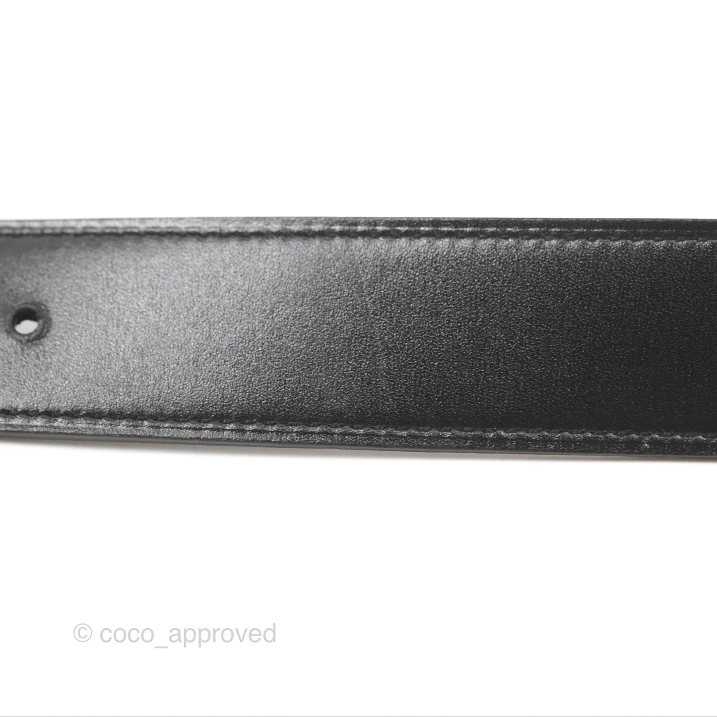 Hermès Smile H Reversible Belt 32mm Black Box Leather Palladium Hardware
