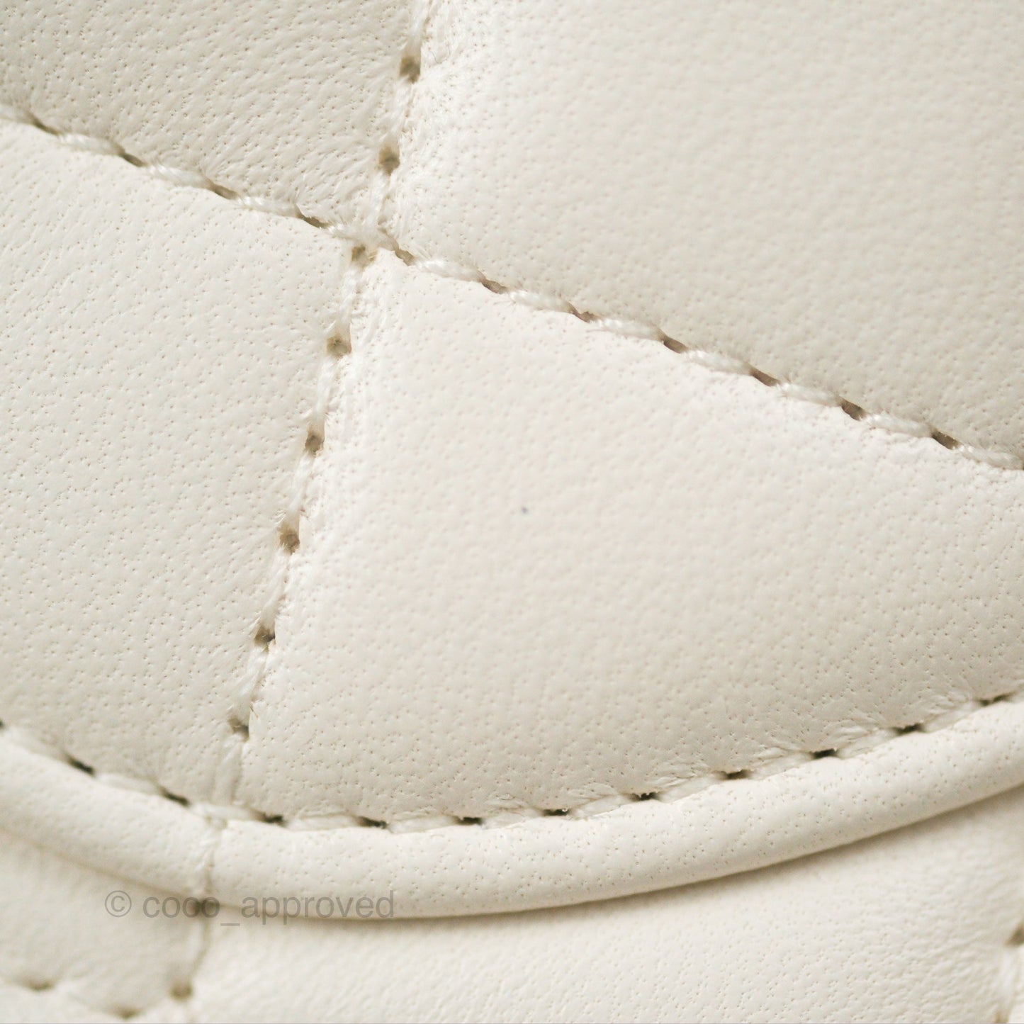 Chanel Mini Flap Bag with Coco Heart Chain White Lambskin Aged Gold Hardware