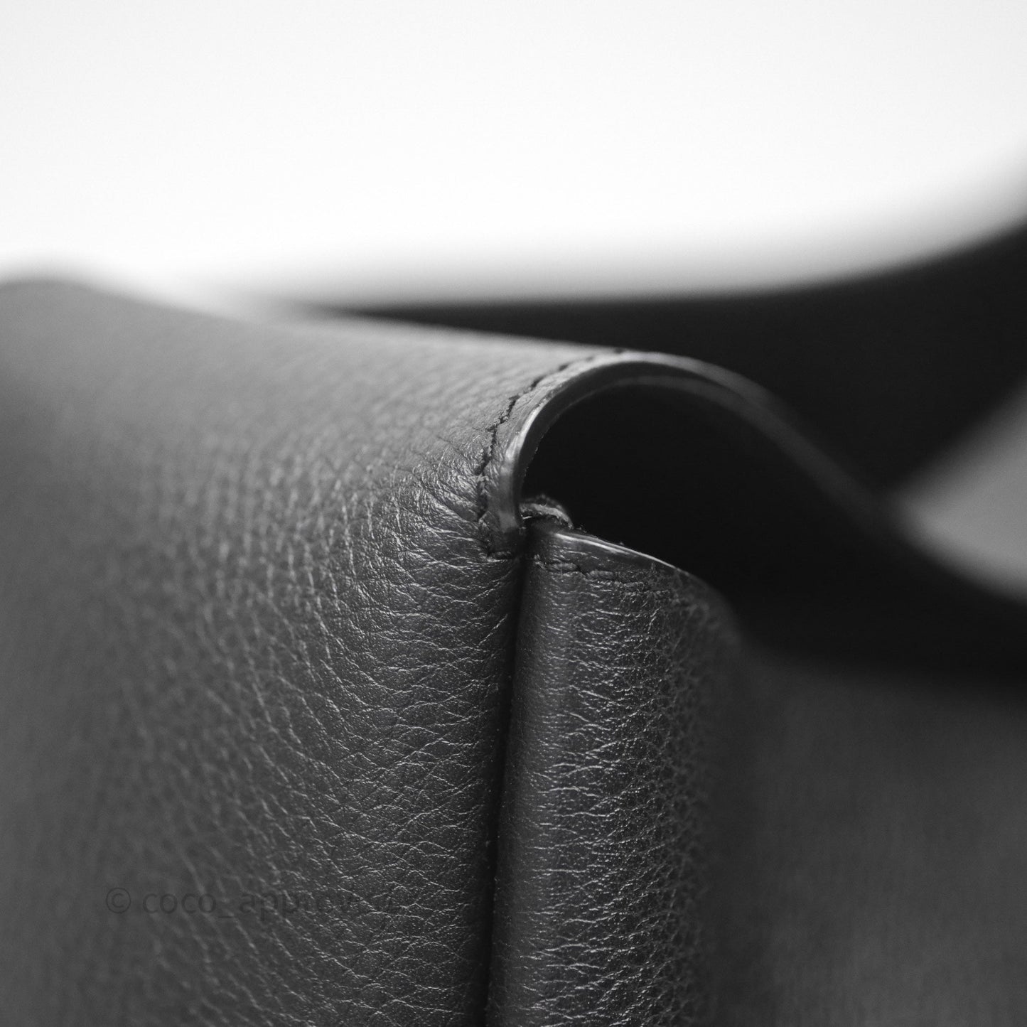 Saint Laurent LE 5 à 7 Supple Small Black Grained Leather Gold Hardware