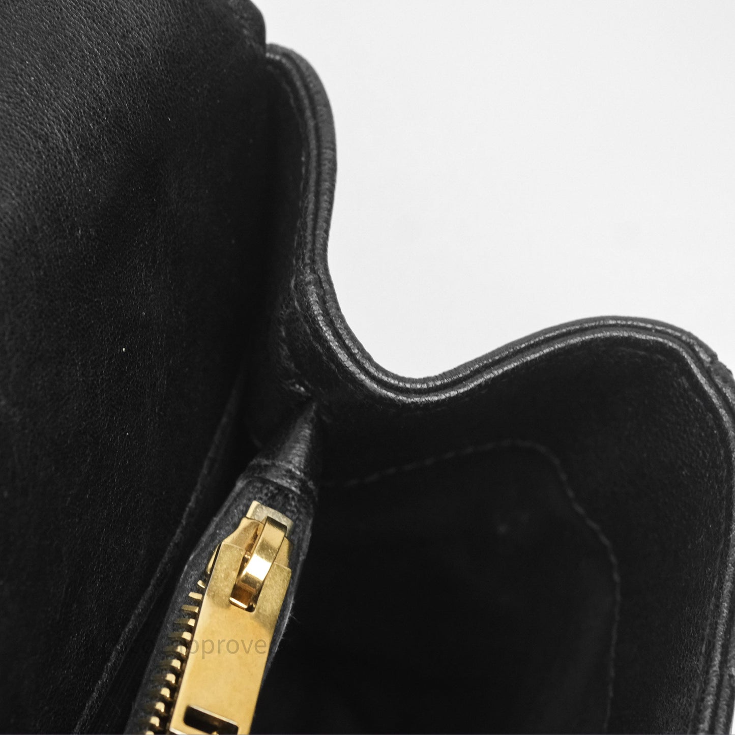 Saint Laurent Chevron Medium College Black Chain Bag Gold Hardware