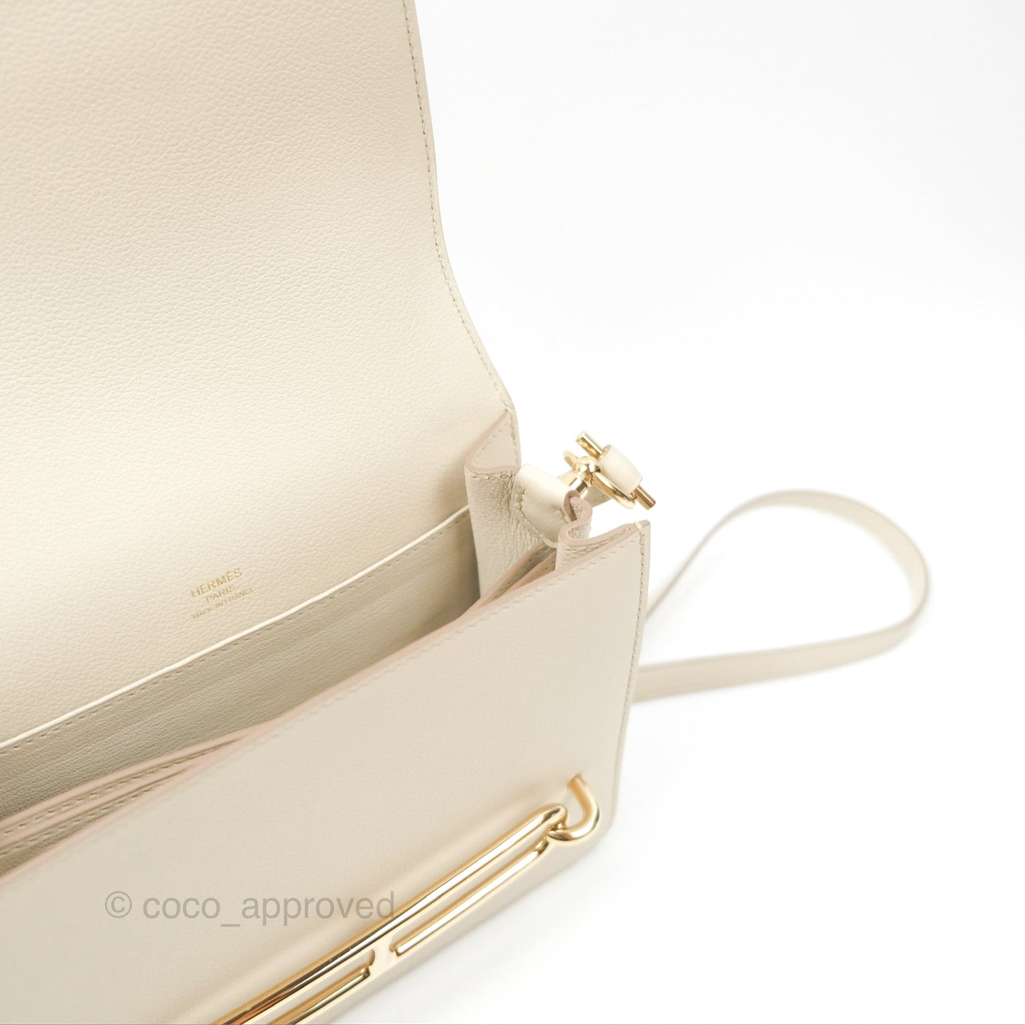 Hermès Roulis Mini 18 Beton Evercolor Permabrass Hardware