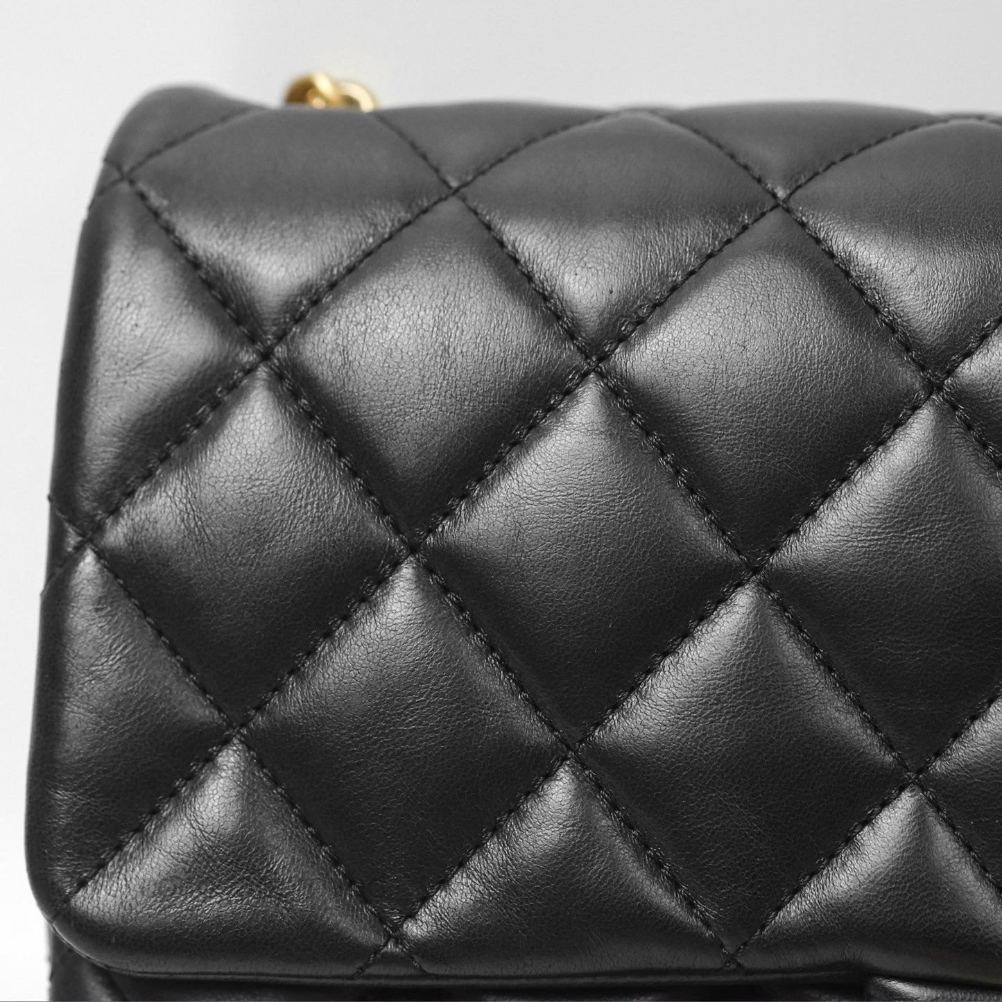Chanel Flap Bag with Adjustable Strap Black Lambskin Aged Gold Hardware 22K