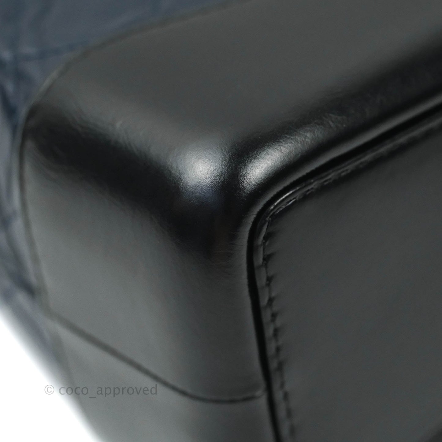 Chanel Gabrielle Backpack Black Aged Calfskin Small Navy Black