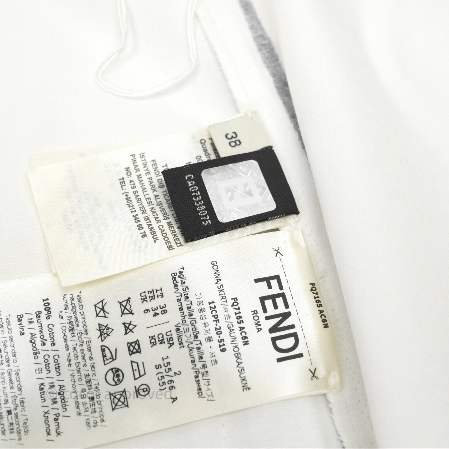 Fendi Roma Joshu White Skirt