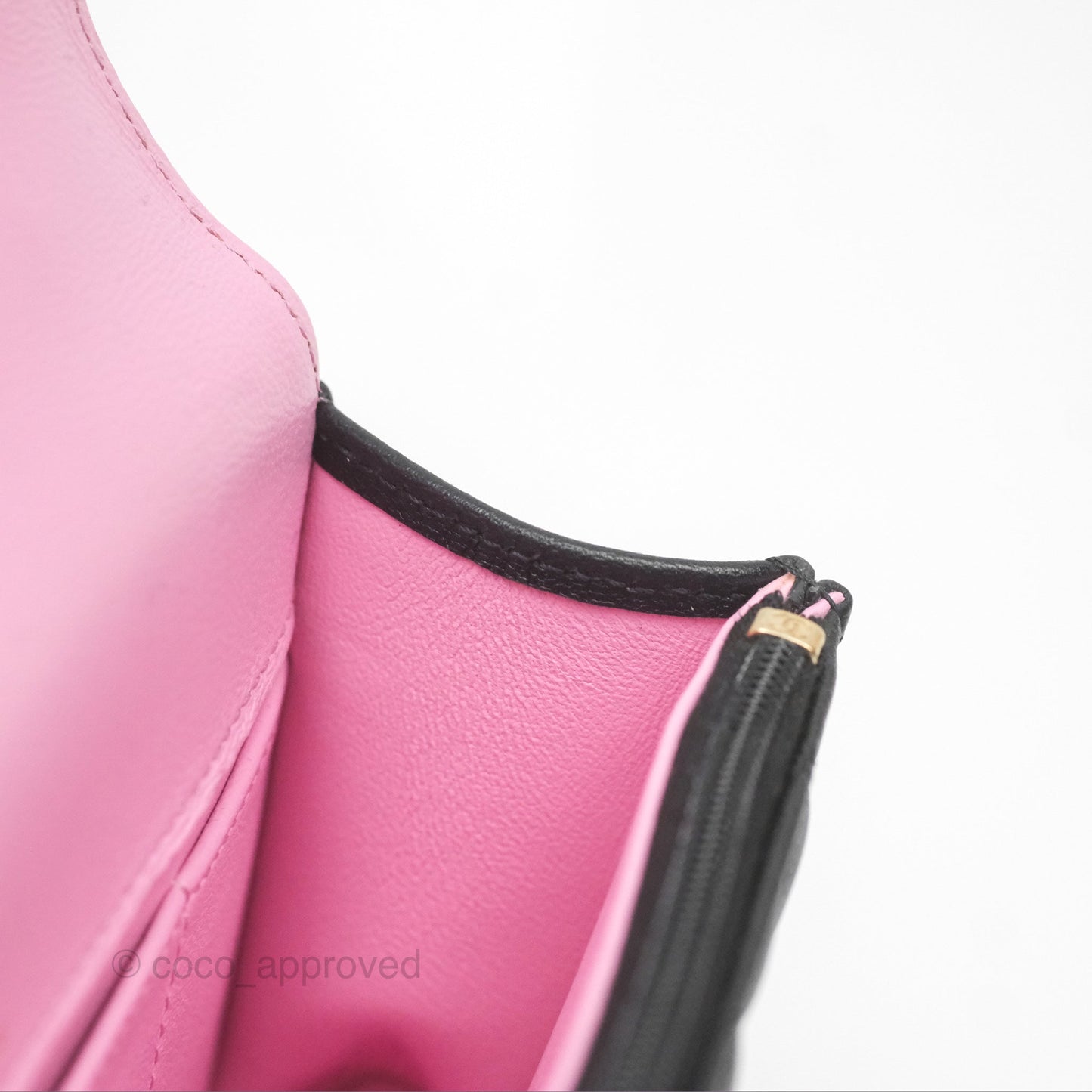Chanel Top Handle Mini WOC Phone Holder Black/Pink Lambskin Gold Hardware 23P