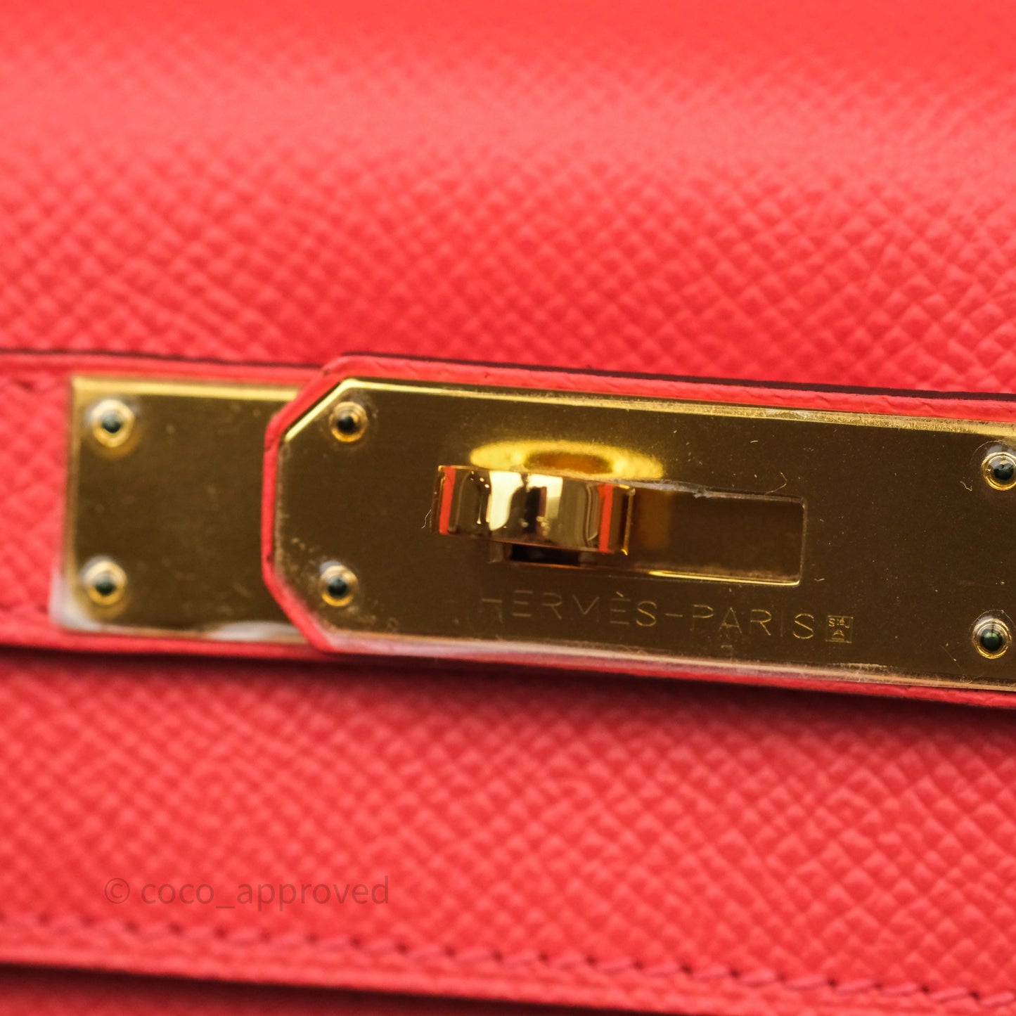 Hermès Sellier Kelly 28 Rose Jaipur Epsom Gold Hardware