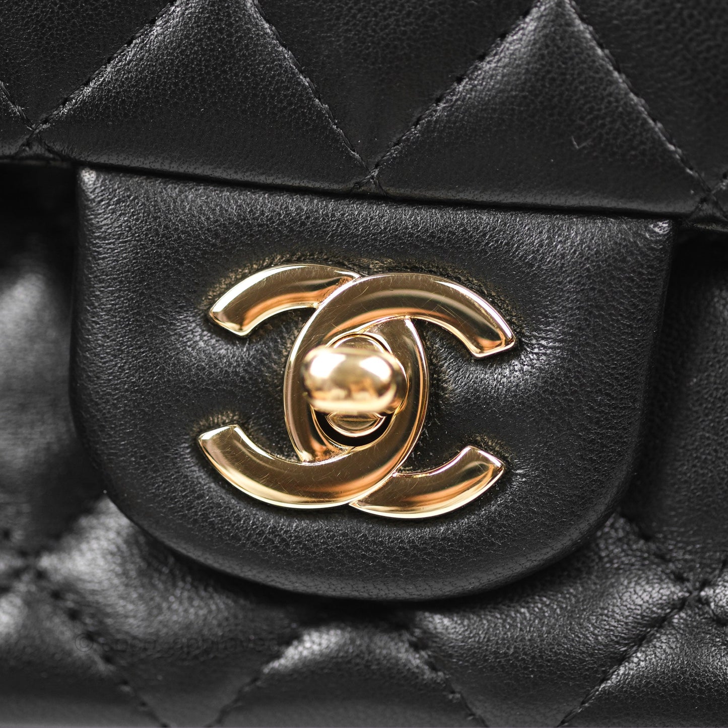 Chanel Quilted Mini Rectangular Flap With Charms Black Lambskin Gold Hardware 21C