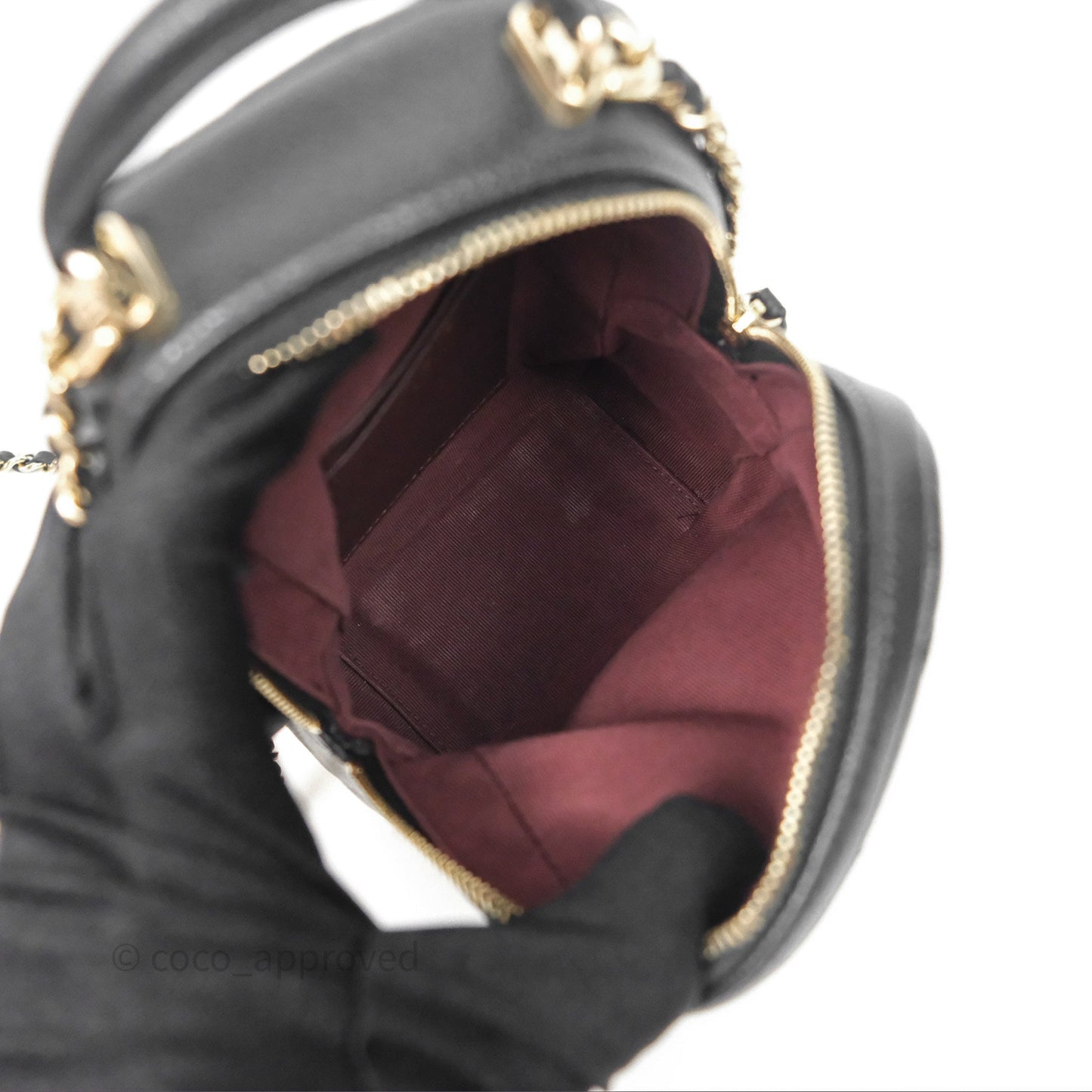 Chanel Classic Mini Backpack Black Caviar Gold Hardware
