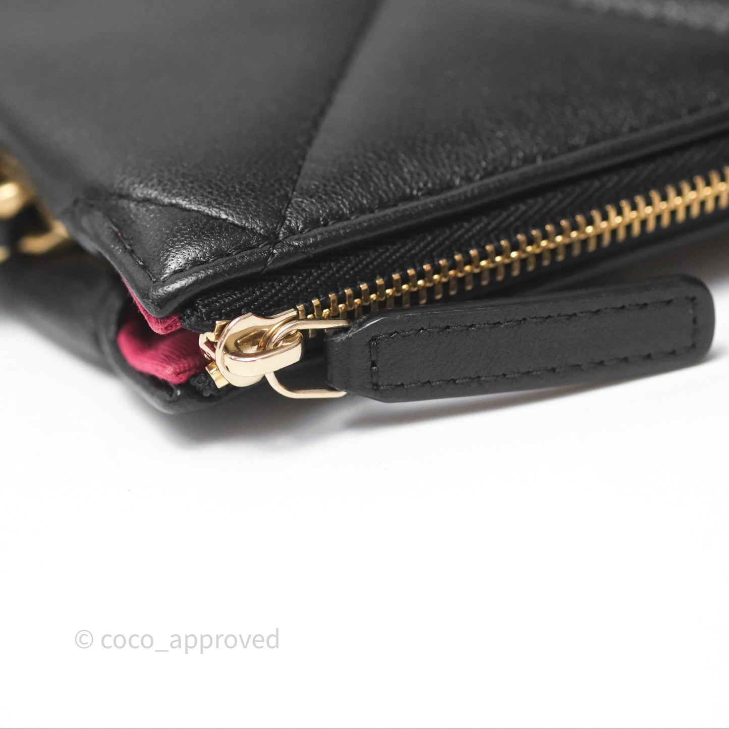 Chanel 19 Pouch Black Shiny Goatskin Mixed Hardware
