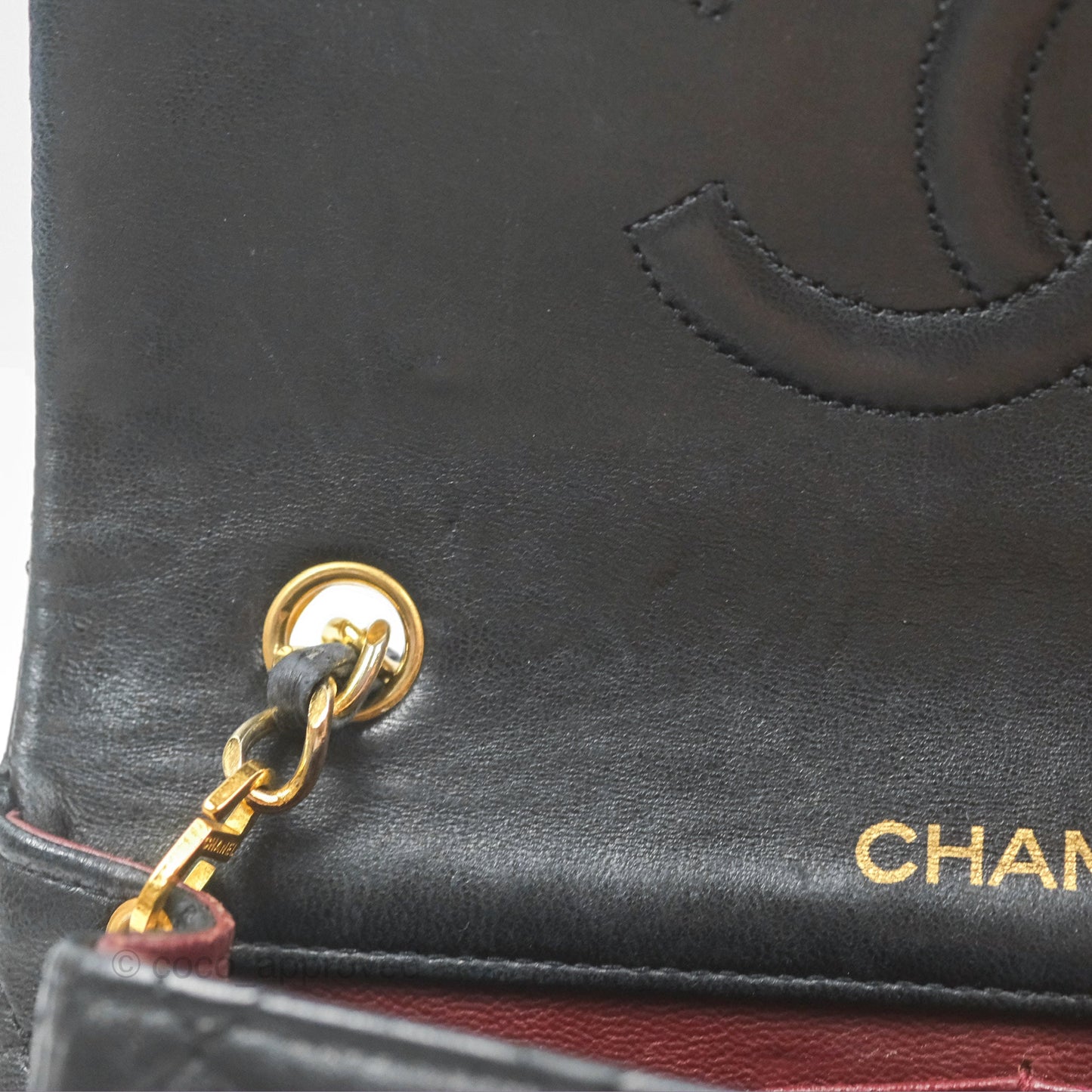 Chanel Vintage Mini Single Full Flap Bag Black Lambskin 24K Gold Hardware