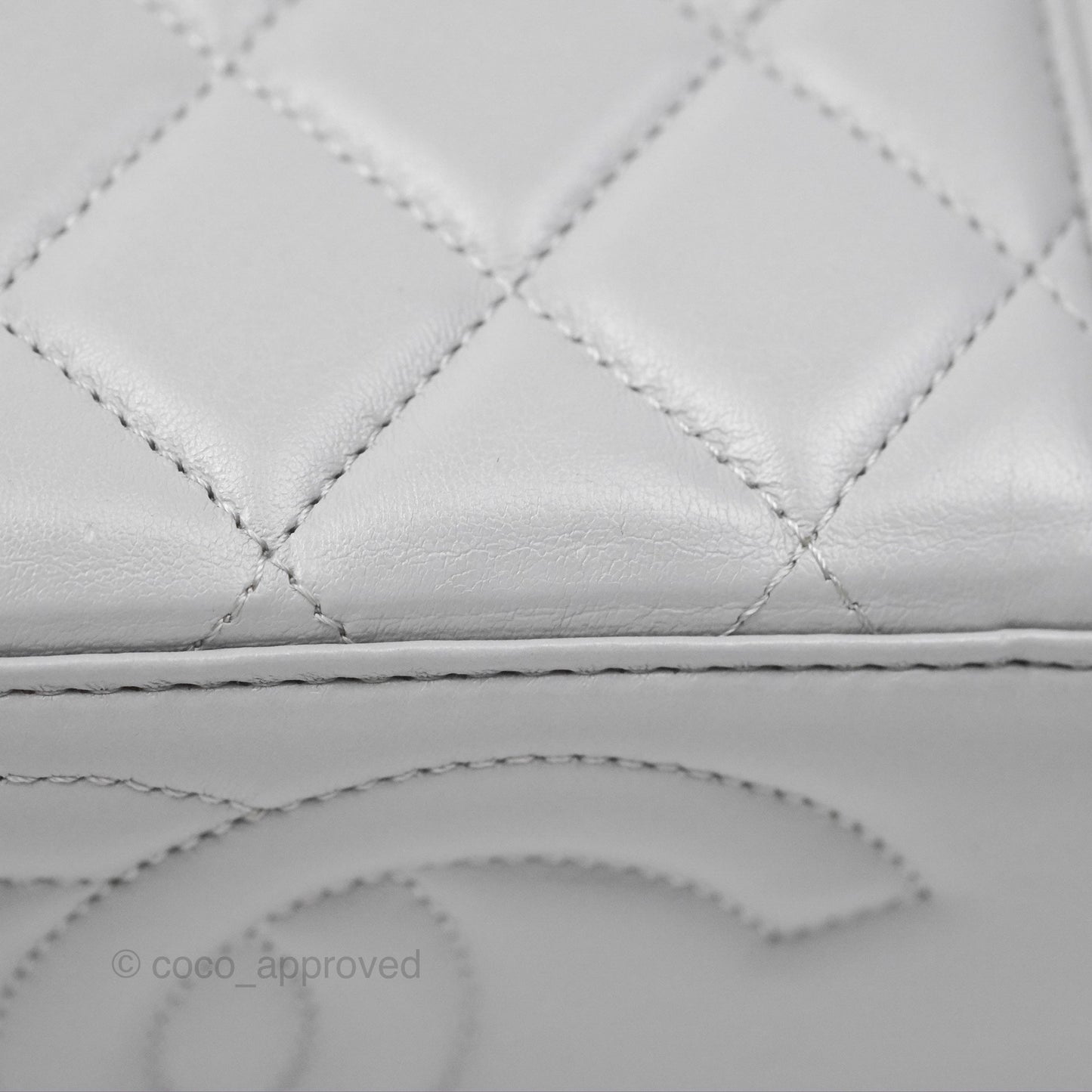 Chanel All Slide Vanity with Adjustable Chain Grey Lambskin Aged Gold Hardware