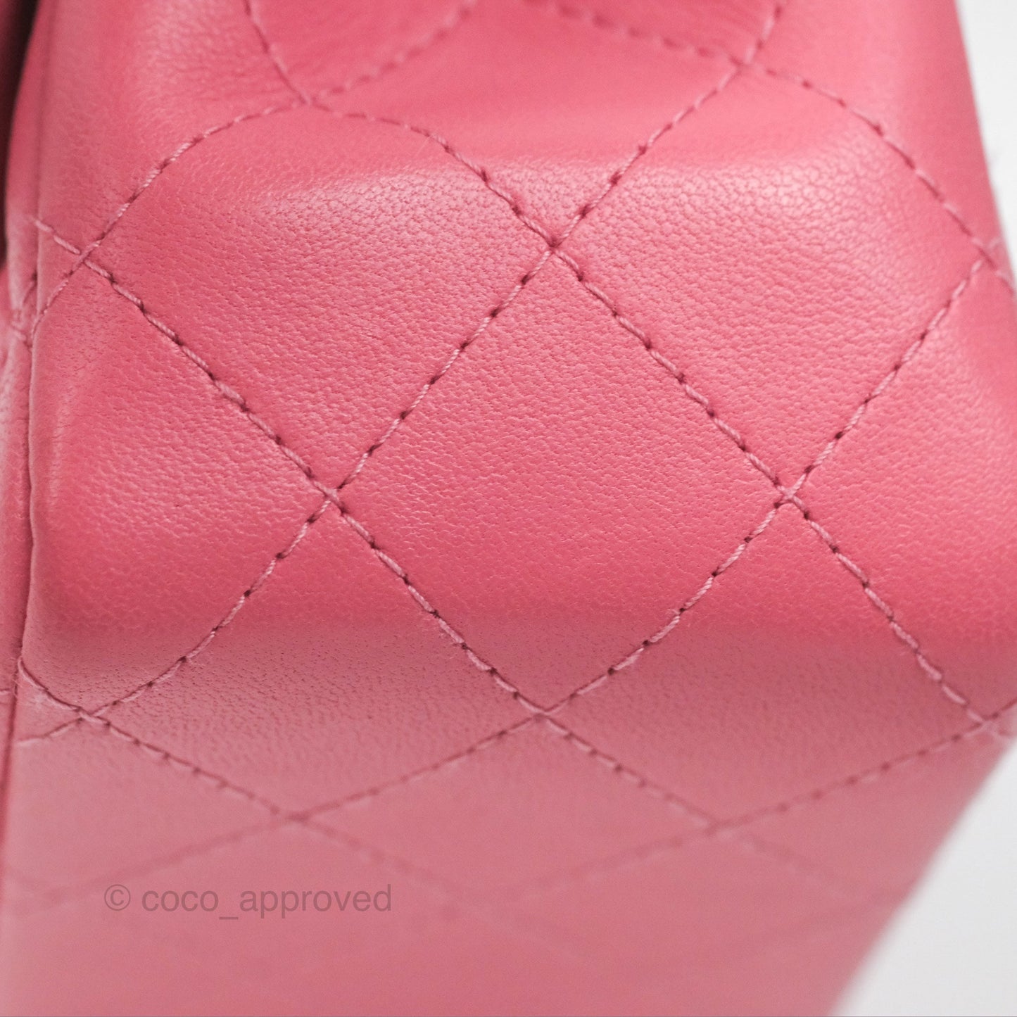 Chanel Quilted Mini Square Lambskin Pink Gold Hardware