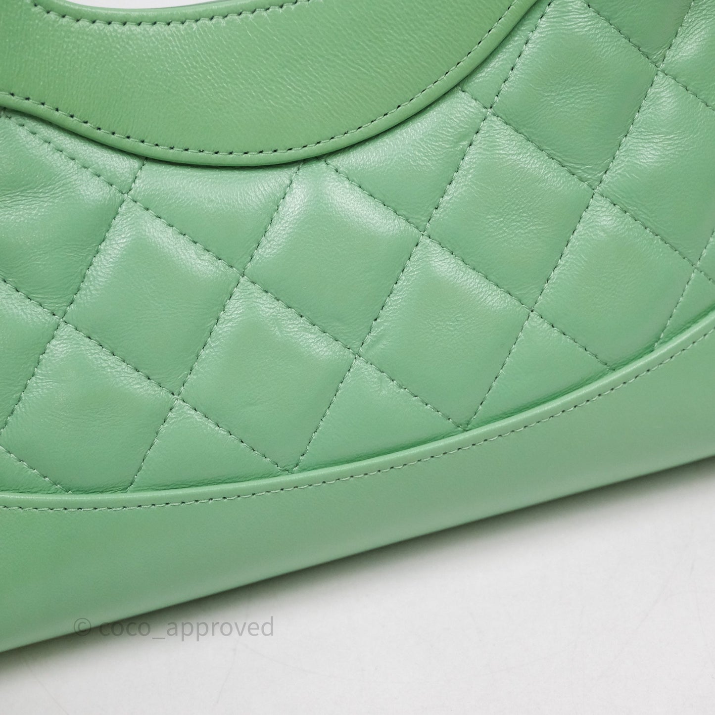Chanel Nano 31 Green Shiny Lambskin Gold Hardware