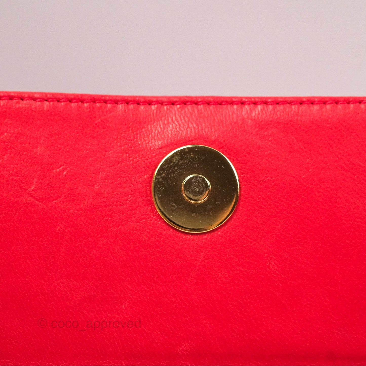 Chanel Vintage Small Tassel Camera Bag Dark Pink Canvas Gold Hardware