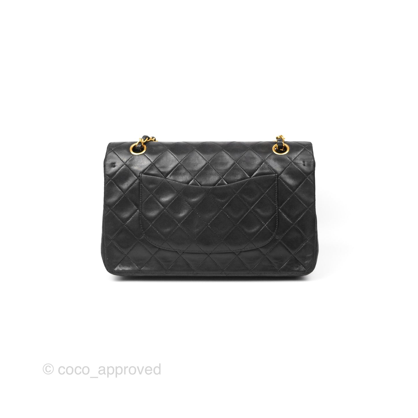 Chanel Classic Vintage Medium Flap Black Lambskin 24K Gold Hardware