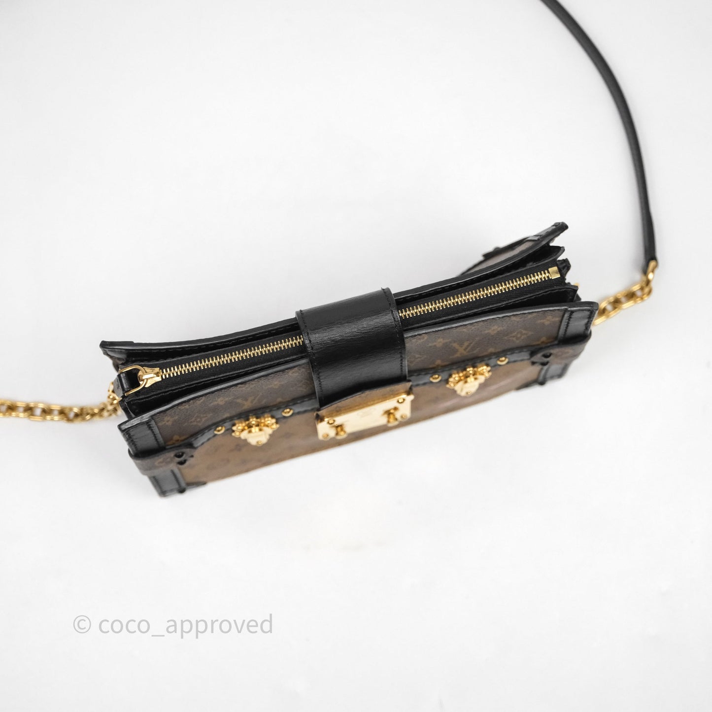 Louis Vuitton Monogram Reverse Trunk Clutch Bag