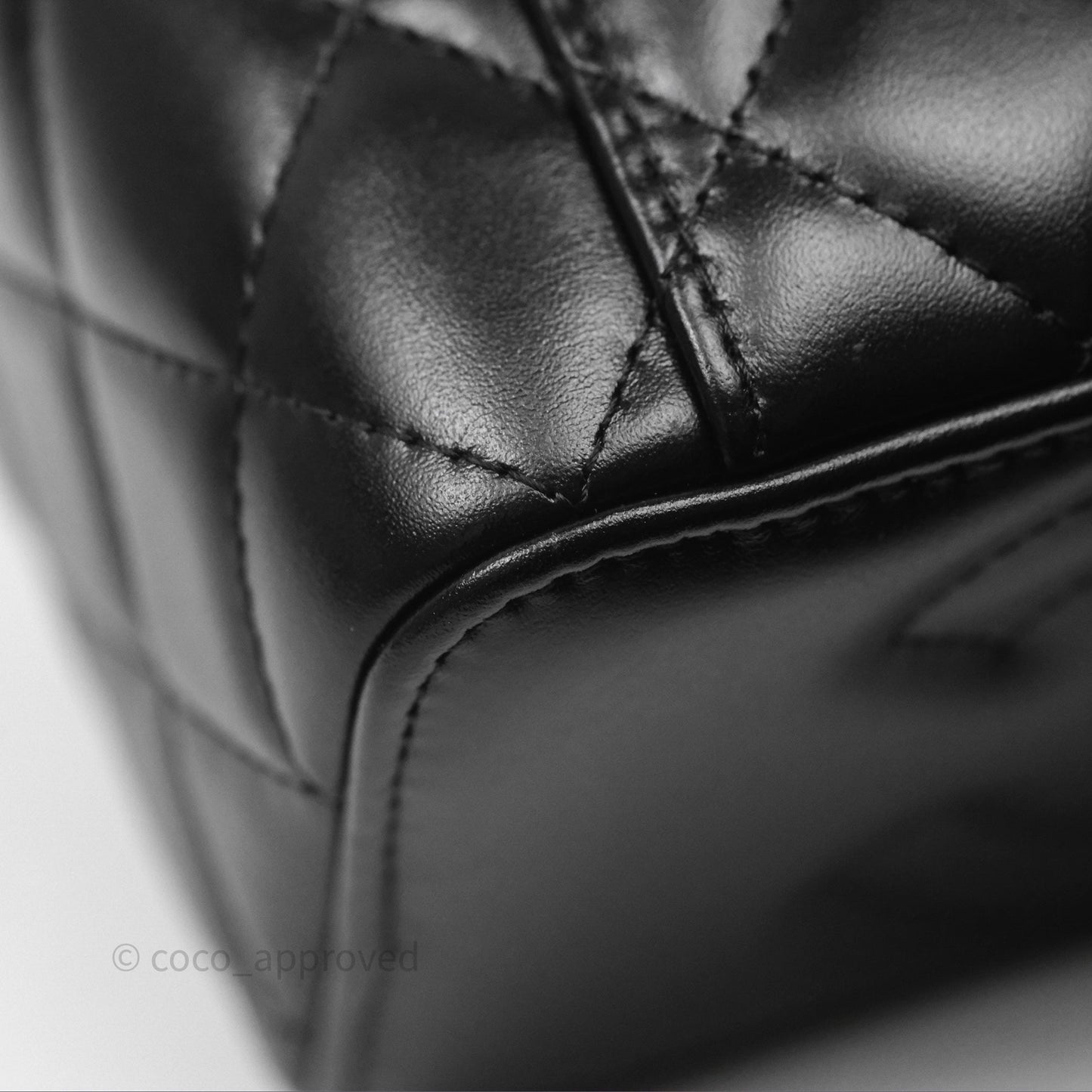 Chanel Vanity Rectangular with Top Handle Black Lambskin Aged Gold Hardware