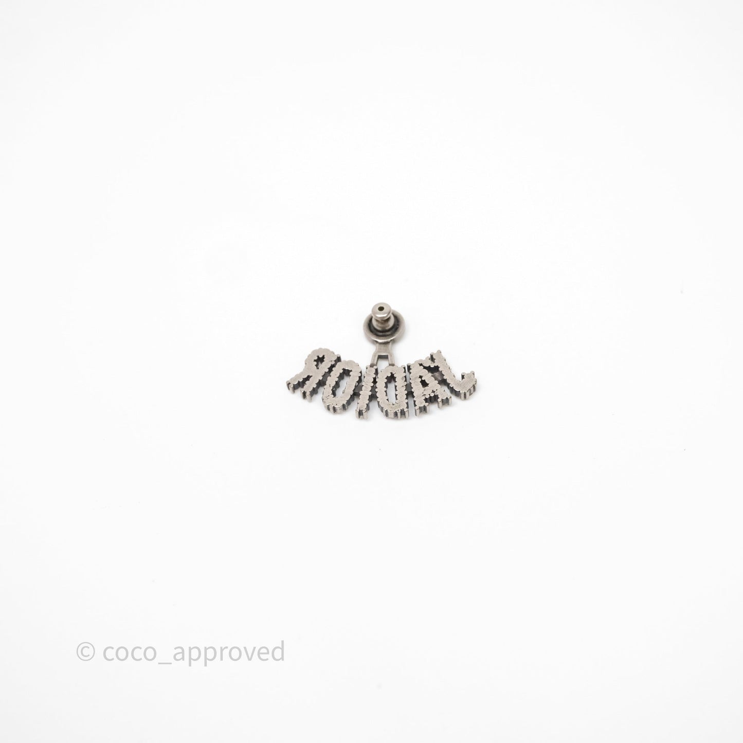 Dior J'ADIOR Earrings Antique Silver-Finish Metal with White Crystals