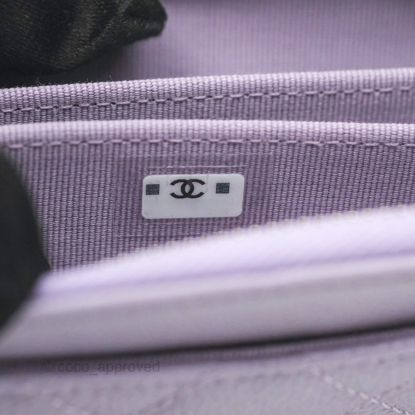Chanel Classic Zipped Coin Purse Lilac Caviar Silver Hardware