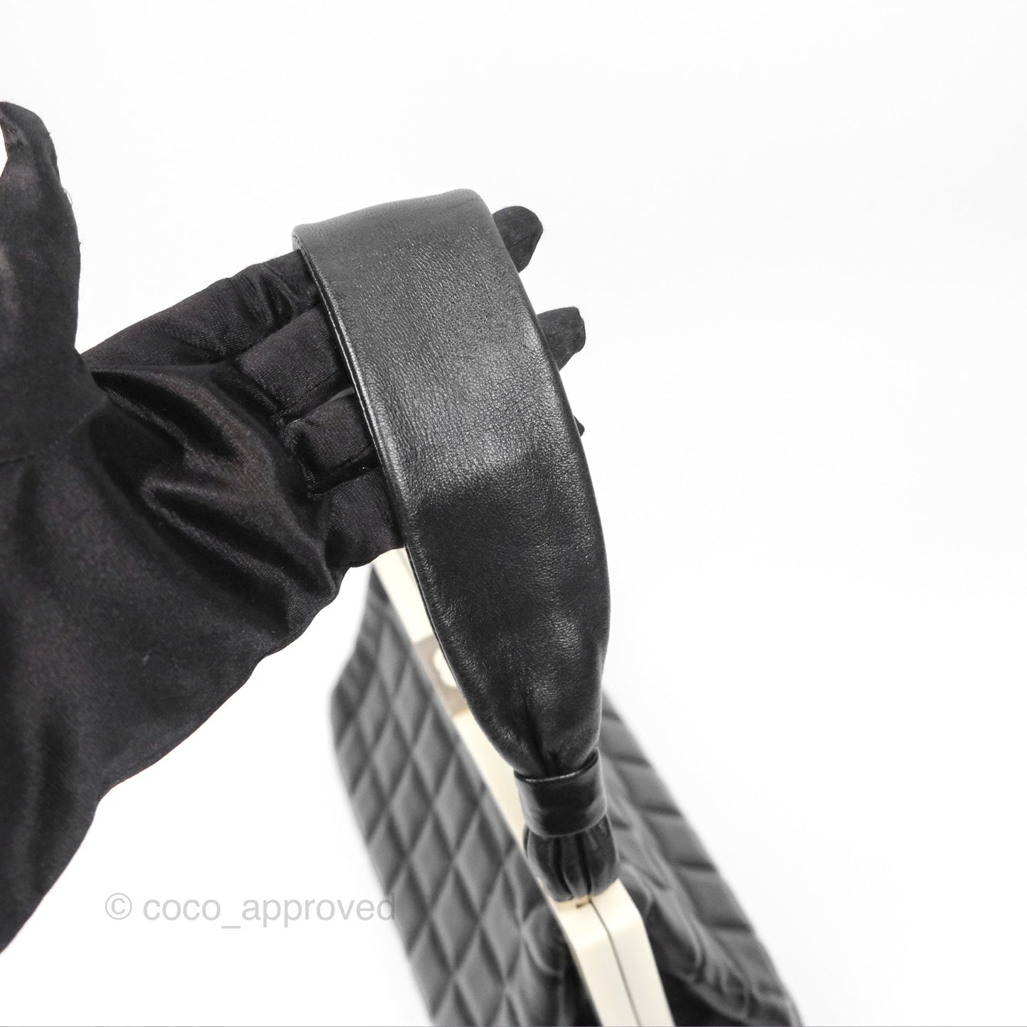 Chanel Choco Bar Shoulder Bag Black Lambskin