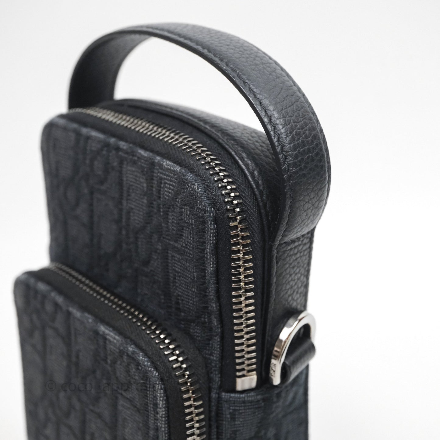 Christian Dior Men's Crossbody Bag Black Oblique Canvas