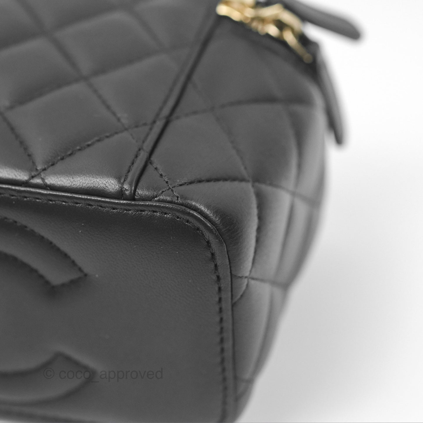Chanel Ball Crush Vanity with Chain Black Lambskin Gold Hardware