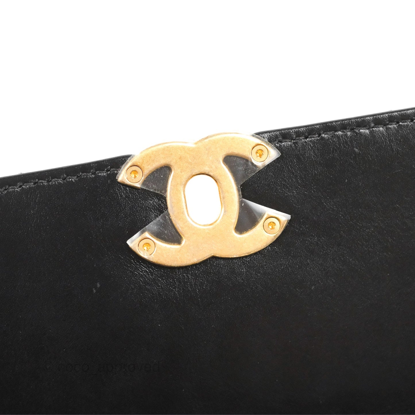 Chanel Quilted Mini Perfect Fit Adjustable Black Calfskin Aged Gold Hardware