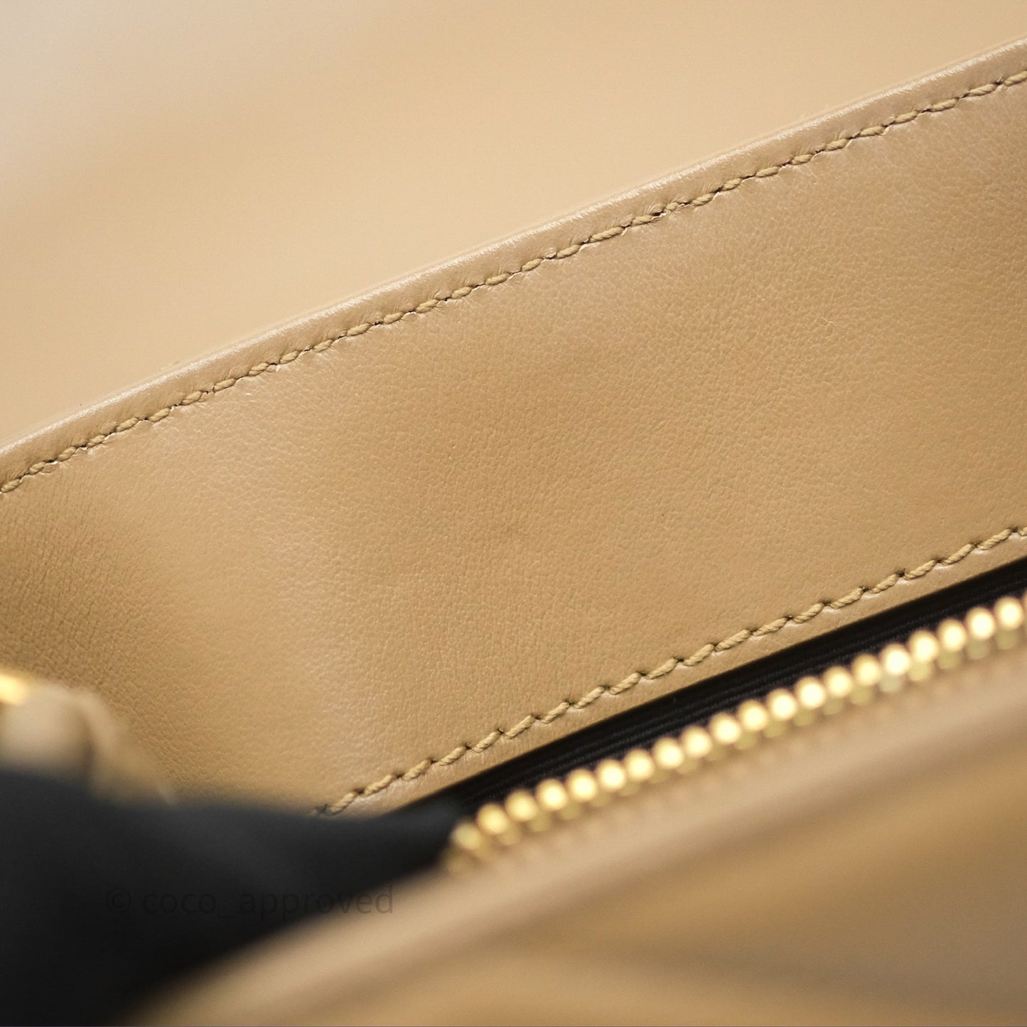 Saint Laurent Loulou Small Flap Bag Beige Gold Hardware