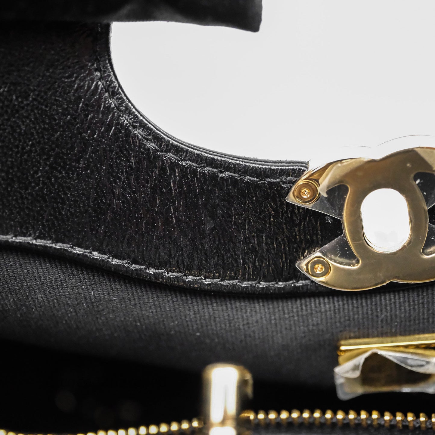 Chanel 31 Small Shopping Bag Shiny Lambskin Black Gold Hardware
