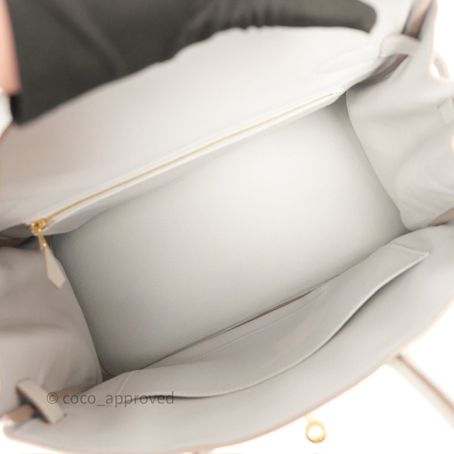 Hermès Birkin 30 Retourne Gris Perle 80 Togo Gold Hardware