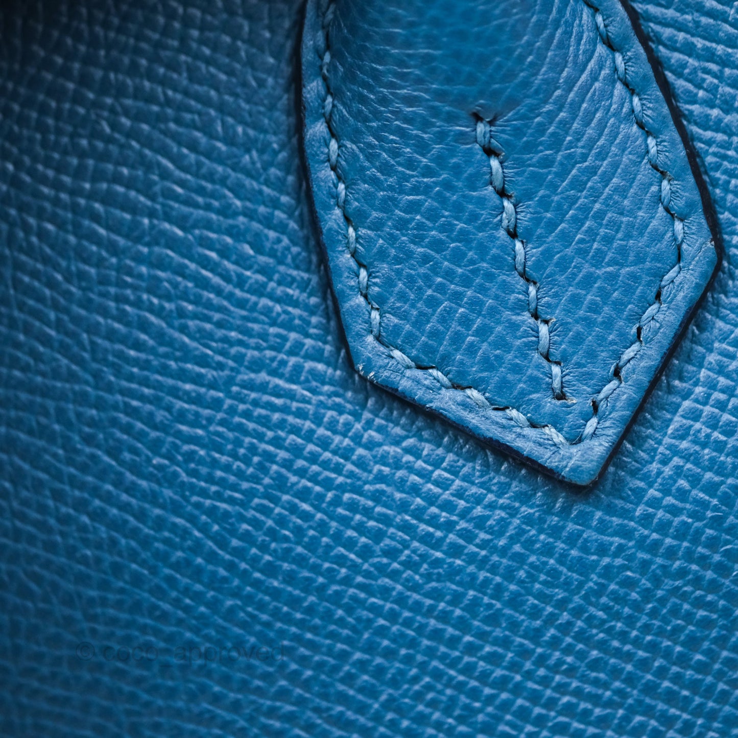 Hermès Birkin 30 Retourne Bleu Brighton 7E Epsom Gold Hardware