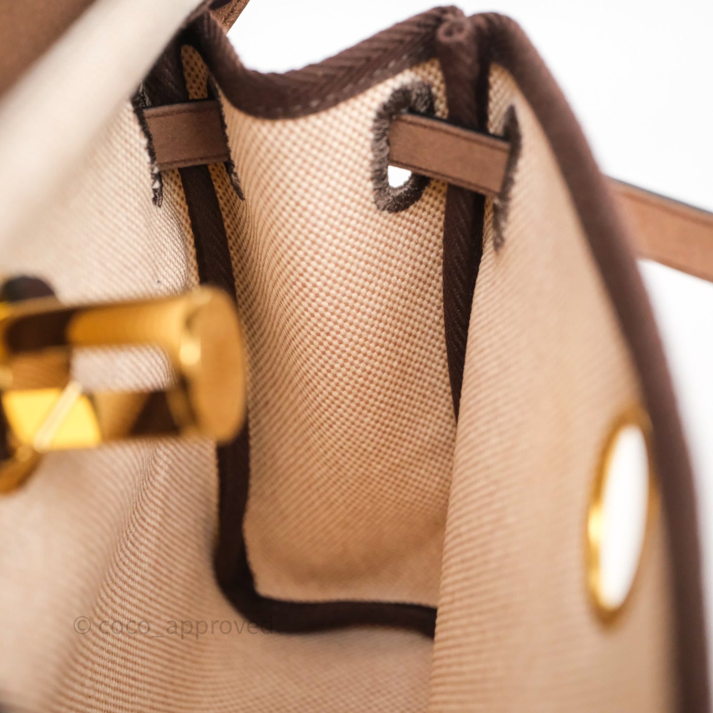 Hermès Herbag Zip 20 Mini Ecru Beige 14/ Ebene 46 Canvas Gold Hardware