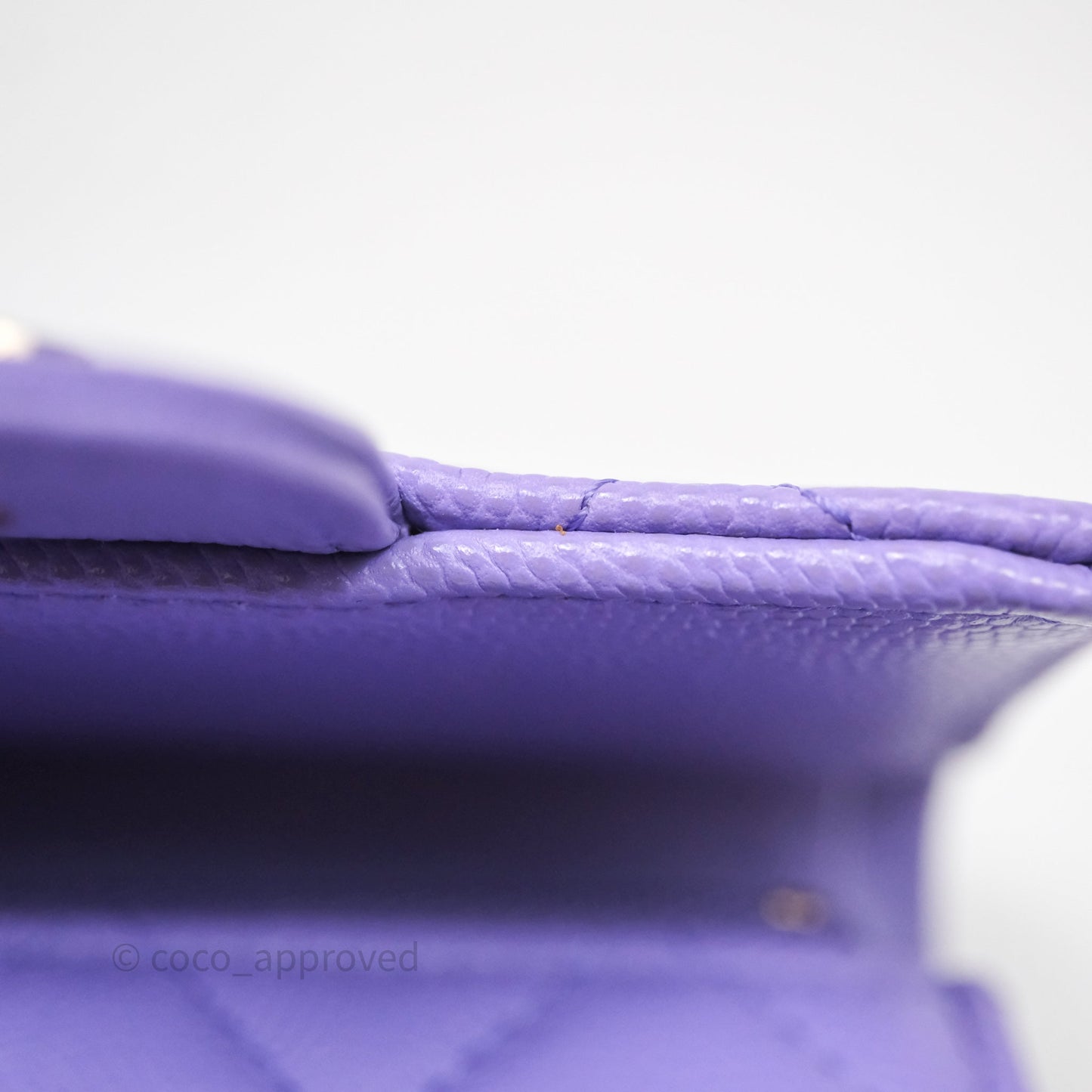 Chanel Classic Flap Wallet Purple Caviar Gold Hardware⁣ 20S