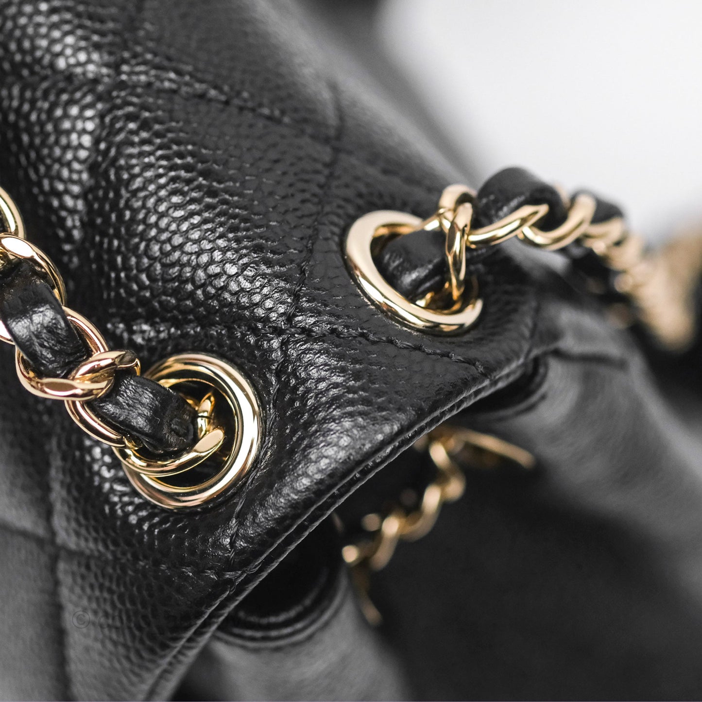 Chanel Duma Backpack Small Black Caviar Gold Hardware