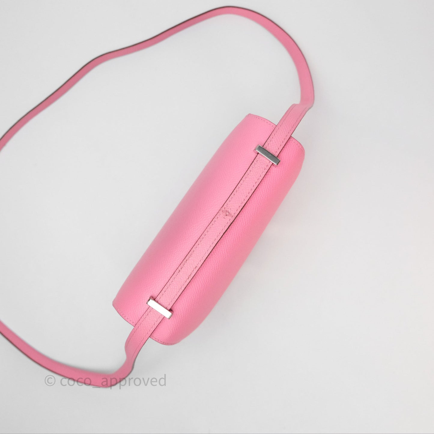 Hermès Constance Mini 18cm Rose d'ete Epsom Palladium Hardware