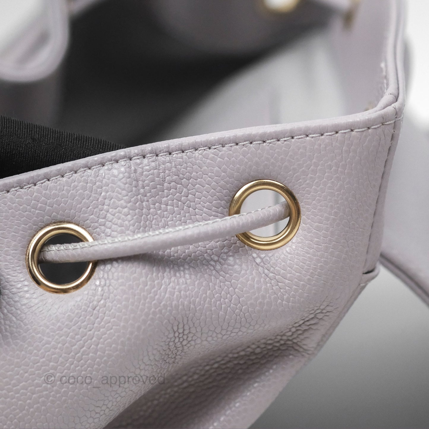 Chanel Mini Business Affinity Backpack Grey Caviar Gold Hardware 22B