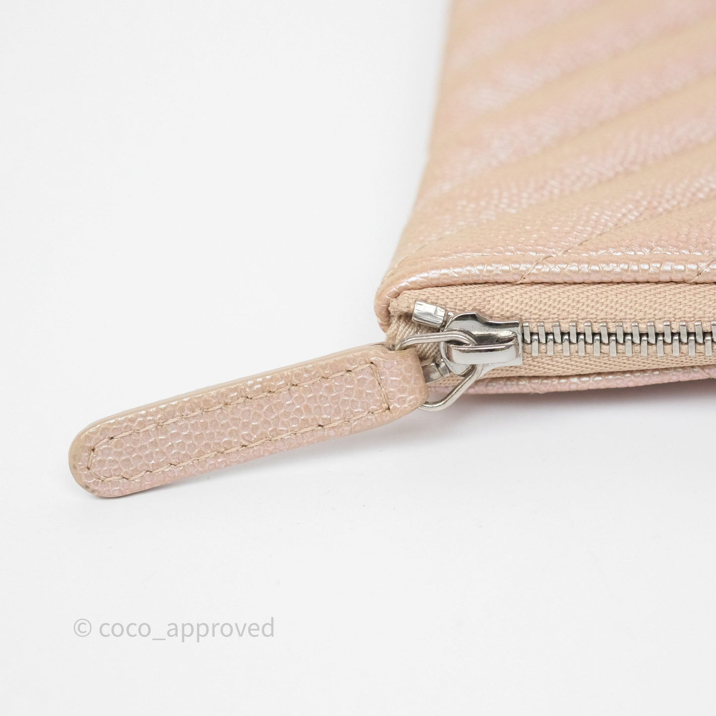 Chanel Medium O Case Chevron Rose Gold Caviar Silver Hardware 17B